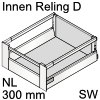 antaro Innenauszug Reling D Bausatz NL 300 mm, seidenweiß Tandembox antaro Set Reling D innen weiß - 300 / 224 mm