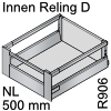 antaro Innenauszug Reling D Bausatz NL 500 mm, hellgrau Tandembox antaro Set Reling D innen R906 - 500 / 224 mm