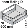 antaro Innenauszug Reling D Bausatz NL 600 mm, hellgrau Tandembox antaro Set Reling D innen R906 - 600 / 224 mm