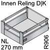antaro Innenauszug Reling D Bausatz NL 270 mm, hellgrau Tandembox antaro Set Reling D/K innen R906 - 270 / 224 mm