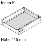Tandembox antaro Innenauszug Höhe K, seidenweiß 
