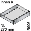 antaro Innenauszug K Bausatz NL 270 mm, hellgrau Tandembox antaro Set K innen R906 - 270 / 115 mm
