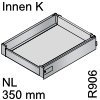 antaro Innenauszug K Bausatz NL 350 mm, hellgrau Tandembox antaro Set K innen R906 - 350 / 115 mm