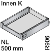 antaro Innenauszug K Bausatz NL 500 mm, hellgrau Tandembox antaro Set K innen R906 - 500 / 115 mm