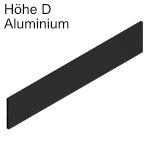 Einschubelement Alu schwarz TBX antaro, Höhe D 