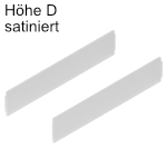 Einschubelement Glas satiniert TBX antaro, Höhe D 