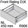 antaro Frontauszug Reling D/K-Zarge NL 450 mm, hellgrau TBX antaro Set Rel. D/K - 450/115/228 mm, R906
