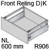 antaro Frontauszug Reling D/K-Zarge NL 600 mm, hellgrau TBX antaro Set Rel. D/K - 600/115/228 mm, R906