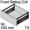 antaro Frontauszug Reling D/K-Zarge NL 550 mm, terraschwarz TBX antaro Set Rel. D/K - 550/115/228 mm, TS