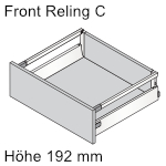 TBX antaro Frontauszug Höhe C mit Reling, seidenweiß 