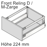 TBX antaro Frontauszug Höhe D mit Reling, seidenweiß 