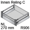 antaro Innenauszug Reling C Bausatz NL 270 mm, hellgrau TBX antaro Set Rel. C innen - 270 / 196 mm, R906