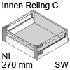 antaro Innenauszug Reling C Bausatz NL 270 mm, seidenweiß TBX antaro Set Rel. C innen - 270 / 196 mm, SW