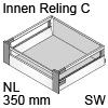 antaro Innenauszug Reling C Bausatz NL 350 mm, seidenweiß TBX antaro Set Rel. C innen - 350 / 196 mm, SW