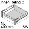 antaro Innenauszug Reling C Bausatz NL 400 mm, seidenweiß TBX antaro Set Rel. C innen - 400 / 196 mm, SW