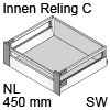 antaro Innenauszug Reling C Bausatz NL 450 mm, seidenweiß TBX antaro Set Rel. C innen - 450 / 196 mm, SW