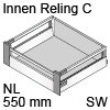antaro Innenauszug Reling C Bausatz NL 550 mm, seidenweiß TBX antaro Set Rel. C innen - 550 / 196 mm, SW