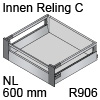 antaro Innenauszug Reling C Bausatz NL 600 mm, hellgrau TBX antaro Set Rel. C innen - 600 / 196 mm, R906