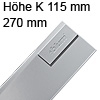 378K2702SA antaro Zarge K (115 mm), hellgrau TBX Standardz. K - 270 mm, R906