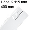 378K4002SA antaro Zarge K (115 mm), seidenweiß TBX Standardz. K - 400 mm, SW