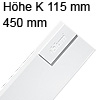 378K4502SA antaro Zarge K (115 mm), seidenweiß TBX Standardz. K - 450 mm, SW