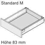 Tandembox antaro Standardkorpus M, seidenweiß 