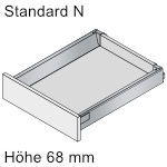 Tandembox antaro Standardkorpus N, hellgrau 