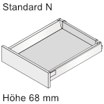 Tandembox antaro Standardkorpus N, seidenweiß 
