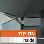 AVENTOS HK Klappenbeschlag Set grau für TIP-ON 