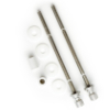 Kit 4 Set für Stossgriffe Ø 20 mm Bausatz Glas/Holz beidseitig Befestigungskit Glas/Holz 2-seitig, Ø 20