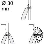 Befestigungs-Kits für Stossgriffe mit Ø 30 mm