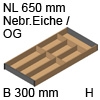 ZC7S650BH3 AMBIA-LINE Besteckeinsatz Holzdesign Nebraska Ambia Einsatz 7 Fächer, 300x50xL 622 mmNebr.Eiche/Grau