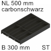 ZC7S500BS3 AMBIA-LINE Besteckeinsatz Stahl carbonschw. Ambia Einsatz 6 Schalen, 300x50,5xL 475 mm carbonschwarz