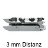 175H3130 CLIP Montageplatte, gerade (20/32 mm) Ausführung 3 mm Distanz