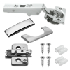 Blum Scharnier 110 Grad mit Montageplatte 71B3550 Eckanschlag + 173H7100 Platte + Kappen