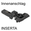 Blum Profiltürscharnier 95 Grad Innenanschlag gedämpft 71B9790 18mm gedämpft, INSERTA schwarz