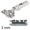 Blum Scharnier 71M2550, 100 Grad Eckanschlag, Ersatz für70.255 / 90.255 71M2550 + gerade Platte 175H3130: alte Platte 11,5 mm hoch (Distanz 3)