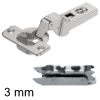 Blum Scharnier 71M2650, 100 Grad Mittelanschlag 71M2650 + gerade Platte 175H3130: alte Platte 11,5 mm hoch (Distanz 3)