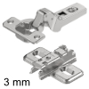 Blum Scharnier 71M2750, 100 Grad Innenanschlag 71M2750 + Kreuzplatte 173L6130: alte Platte 11,5 mm hoch, Befestigung 37 mm