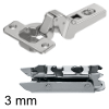 Blum Scharnier 71M2750, 100 Grad Innenanschlag 71M2750 + gerade Platte 175H3130: alte Platte 11,5 mm hoch (Distanz 3)