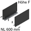 770F6002S Legrabox Zarge F (241 mm), Carbonschw. LBX Zarge pure F - 600 mm, carbonschwarz