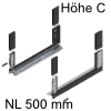 780C5002S Legrabox free Zarge C (H 177 mm), Carbonschw. LBX Zarge free C - NL 500 mm, carbonschwarz