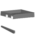 Blum Merivobox Innenlade M mit Distanzleiste NL 350 | KB 600 außen/564 innen | seidenweiß