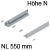 770N5502S Legrabox Zarge N (66,5 mm), silber LBX Zarge pure N - 550 mm, polarsilber