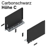 Legrabox Zarge C (177 mm), carbonschwarz 