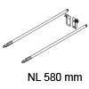 Tandem Reling-Set Inserta für Nennlänge 580 mm ZRE.543A.ID Reling NL 580 mm elox.niro2/grau