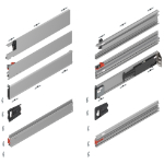 Blum Revego duo Pocketschienen Set mit TIP-ON 