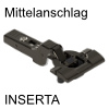 Blum Profiltürscharnier 95 Grad Mittelanschlag gedämpft 71B9690 9,5mm Blumotion-Dämpf., INSERTA schwarz