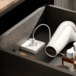 AMPEROS AC Steckdose für Schublade und Tablarauszug 