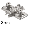 CLIP top Kreuzmontageplatte 173L8100 mit Systemschrauben - Distanz 0 mm - H 8,5 mm